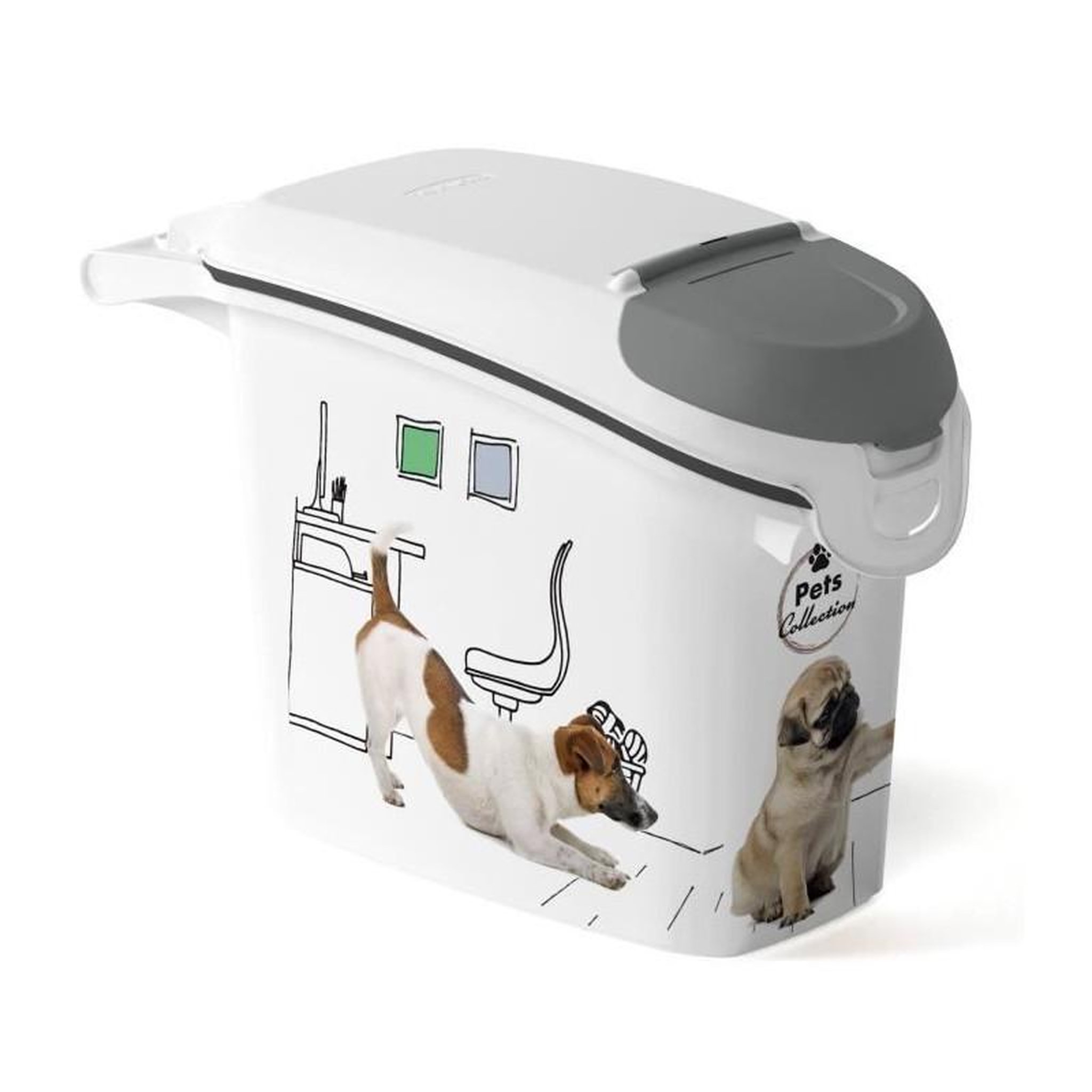 Voir la diapositive 2 : CURVER Curver PetLife boîte a croquettes pour chiens 6 kg 23 x 50 x 36 cm
