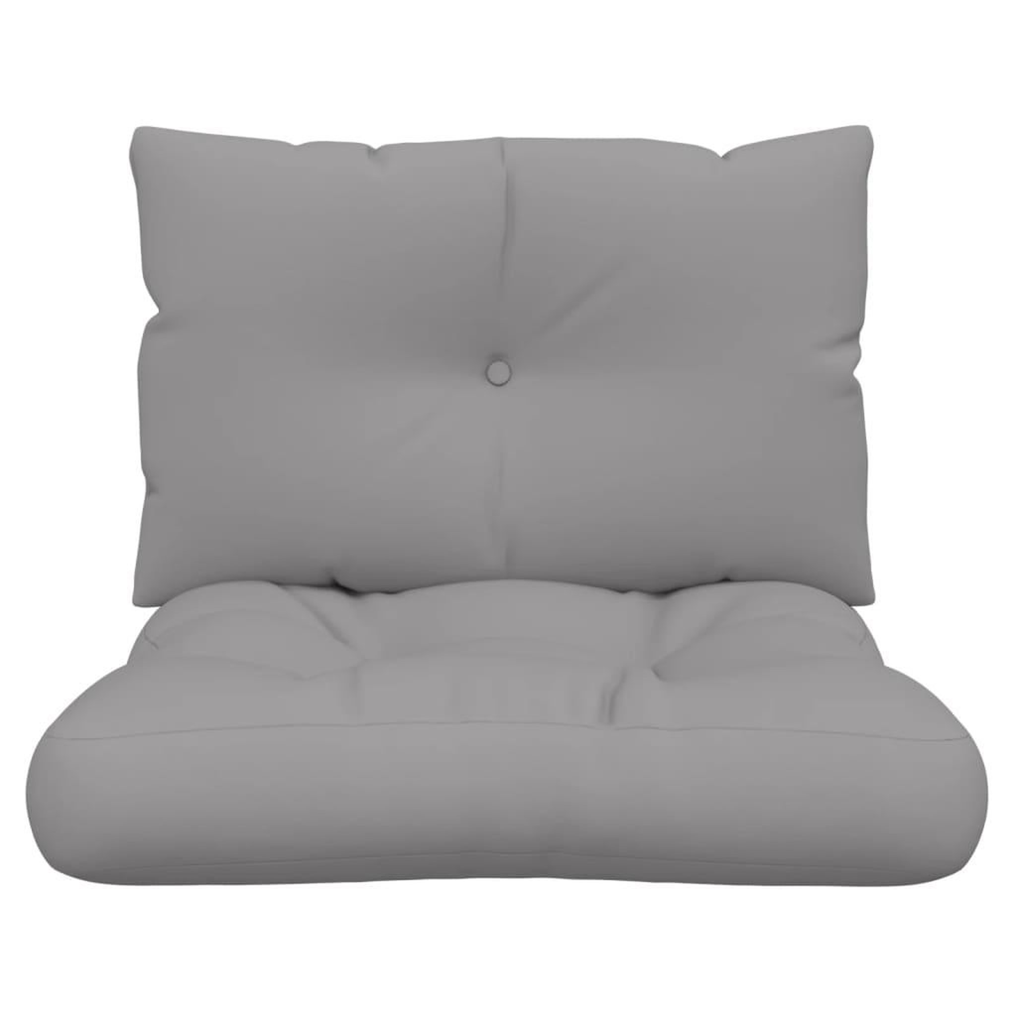 Voir la diapositive 5 : VIDAXL Coussins de palette lot de 2 gris tissu