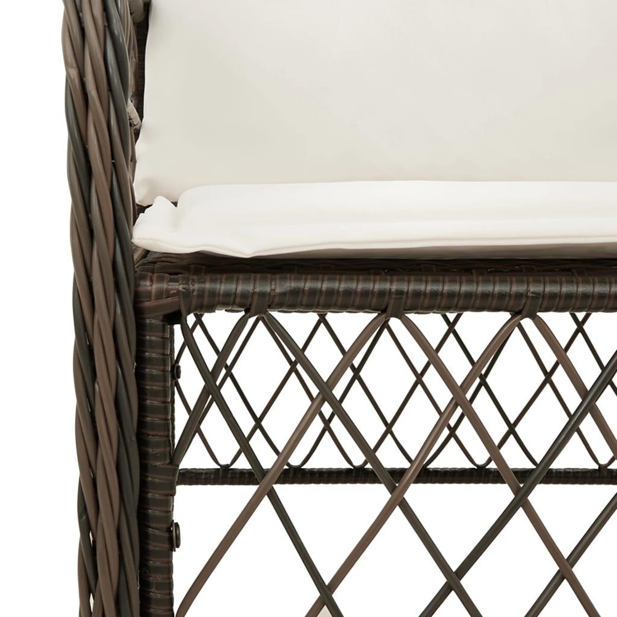 Voir la diapositive 5 : VIDAXL Ensemble a manger de jardin et coussins 7 pcs marron rotin