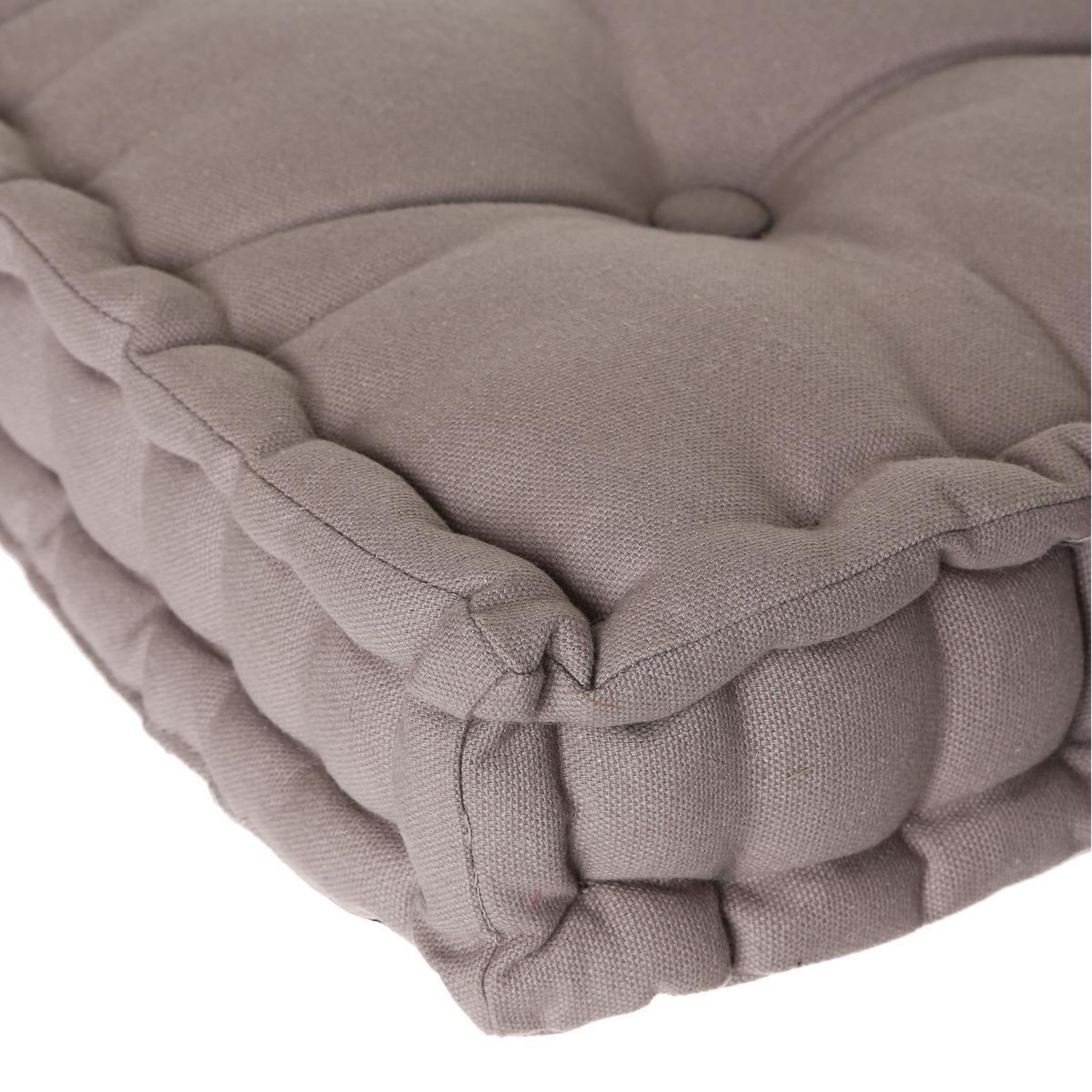Voir la diapositive 3 : ATMOSPHERA Coussin de sol  dorian  40x40cm gris