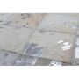 Voir la diapositive 3 : Paris Prix Tapis en Cuir Effet Mosaïque  Lavish  Gris & Argent