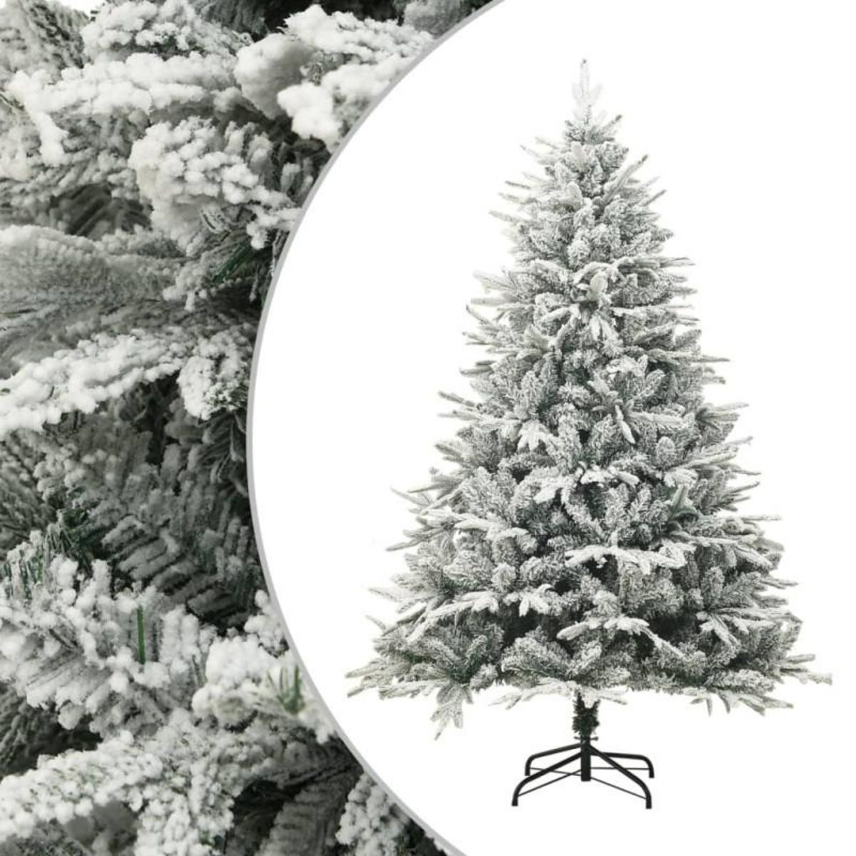 VIDAXL Sapin de Noël artificiel à flocons de neige Vert 180 cm PVC PE