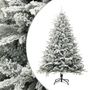 Voir la diapositive 1 : VIDAXL Sapin de Noël artificiel à flocons de neige Vert 180 cm PVC PE