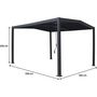Voir la diapositive 3 : Habitat et Jardin Pergola bioclimatique toit 2 pans  Victoria  en aluminium et métal- 3,5 x 4 m - Gris
