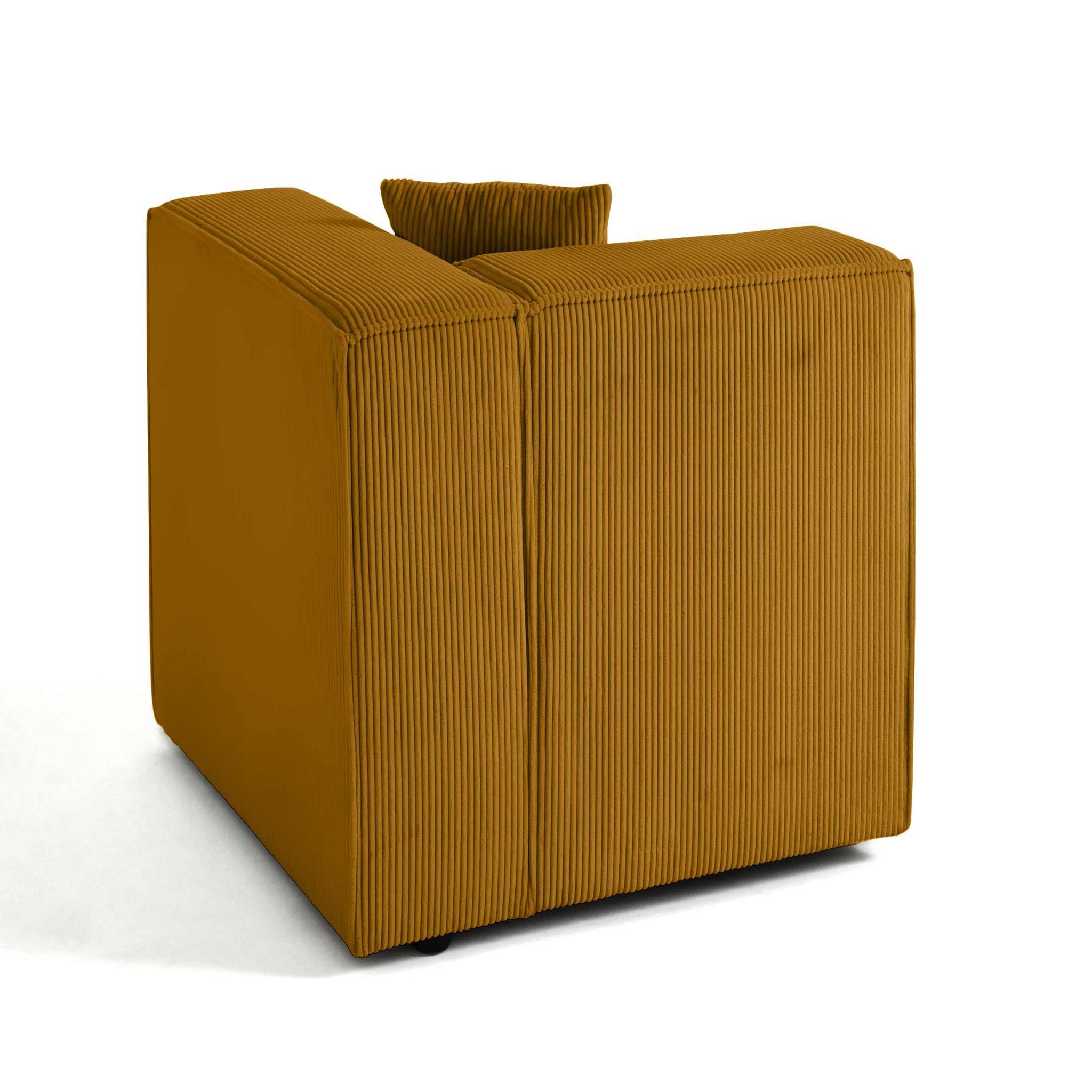 Voir la diapositive 3 : LISA DESIGN Arty - module d'assise droit - en velours côtelé