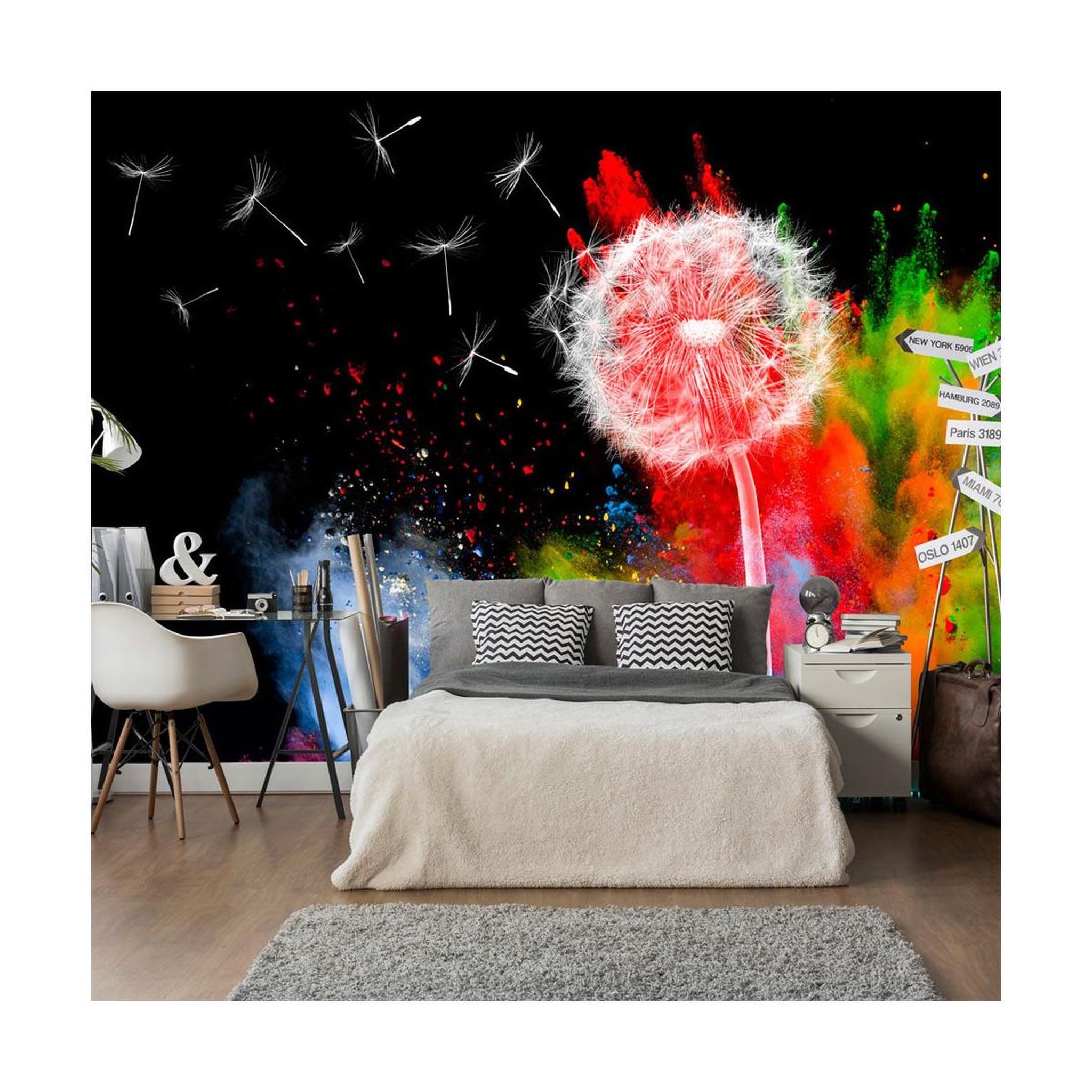 Voir la diapositive 1 : Paris Prix Papier peint  colourful element