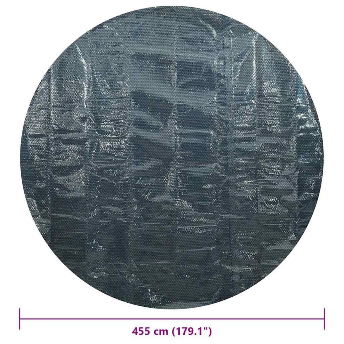 VIDAXL Film solaire de piscine flottant PE 455 cm Noir et bleu