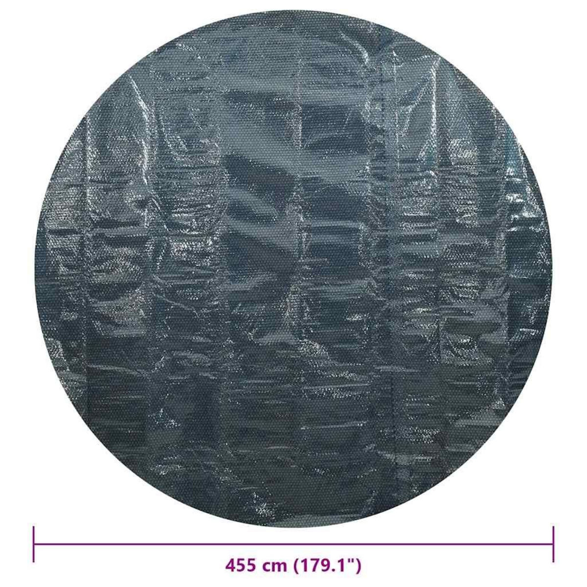 VIDAXL Film solaire de piscine flottant PE 455 cm Noir et bleu