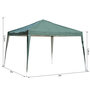 Voir la diapositive 3 : OUTSUNNY Tonnelle barnum de jardin pliant anti-UV + sac de transport acier Oxford 3 x 3 x 2,55 m vert