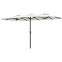 Voir la diapositive 5 : OUTSUNNY Parasol de jardin double XXL manivelle UV50+ housse de protection incluse crème