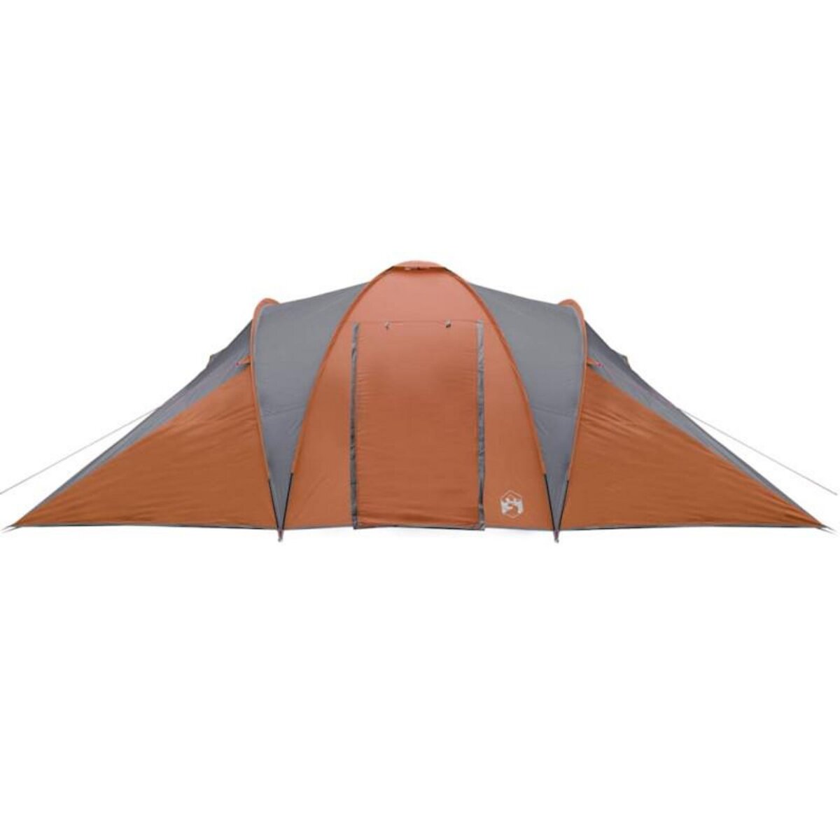 VIDAXL Tente familiale à dôme 6 personnes gris et orange imperméable
