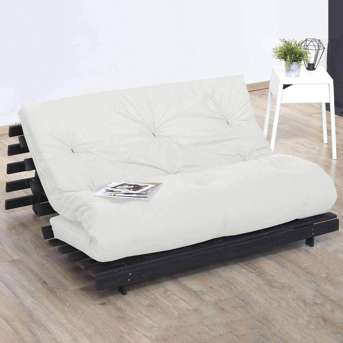 IDLITERIE Matelas futon écru latex et fibres, confort et fabrication française
