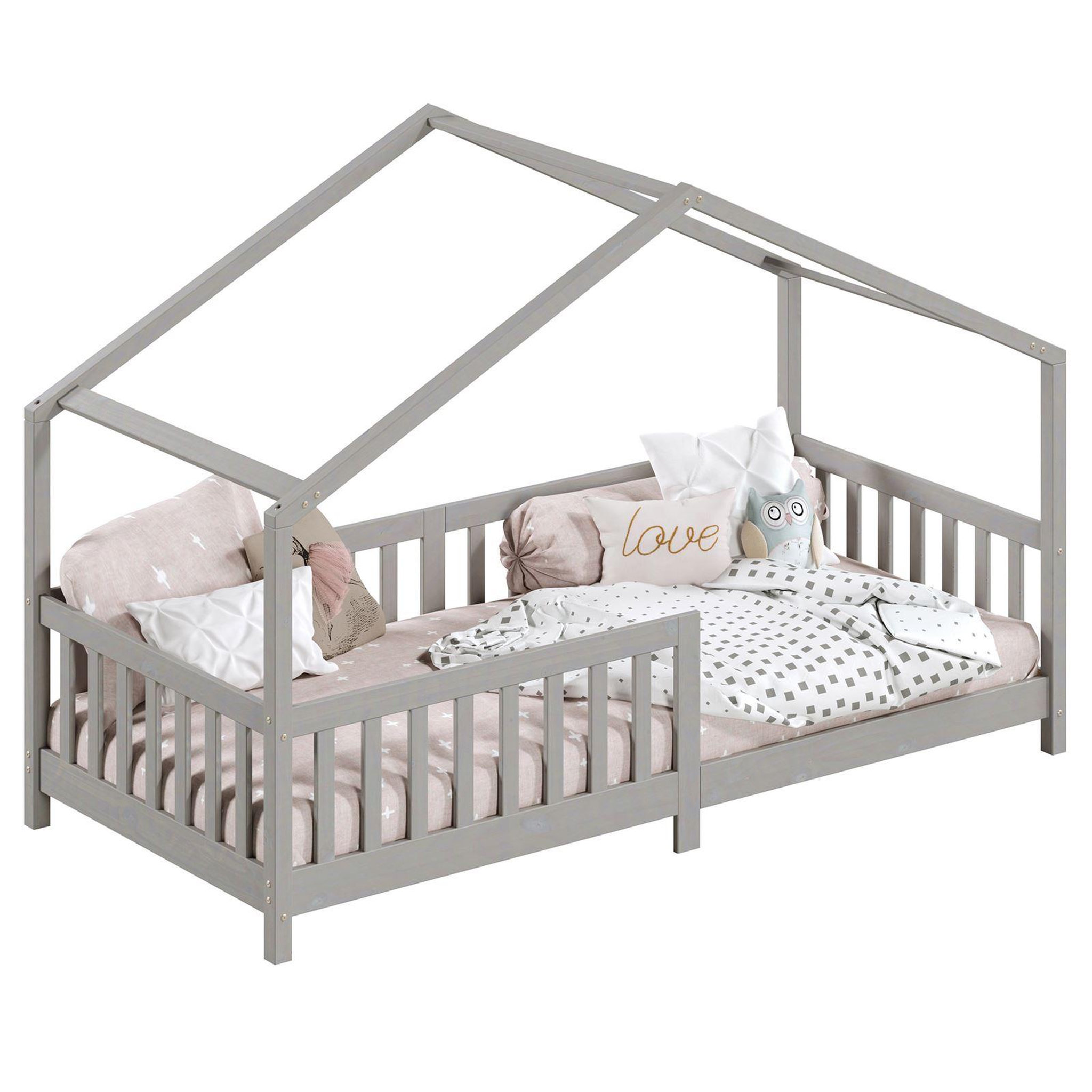 Voir la diapositive 4 : IDIMEX Lit cabane lisan 90 x 200 cm, en pin massif