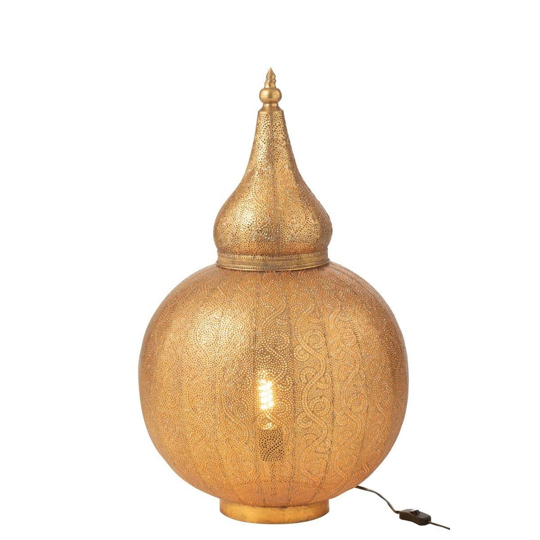 Voir la diapositive 3 : J-LINE Lampe à poser en métal  aladin  77cm or