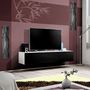 Voir la diapositive 2 : Paris Prix Meuble TV Mural Design  Fly I  160cm Noir & Blanc