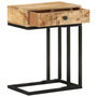 Voir la diapositive 2 : VIDAXL Table d'appoint en forme d'U 45x30x61cm Bois de manguier massif