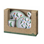 Petit Jour Coffret Cadeau 5 Pièces Les Perroquets - Set de Vaisselle Ergonomique pour Enfants