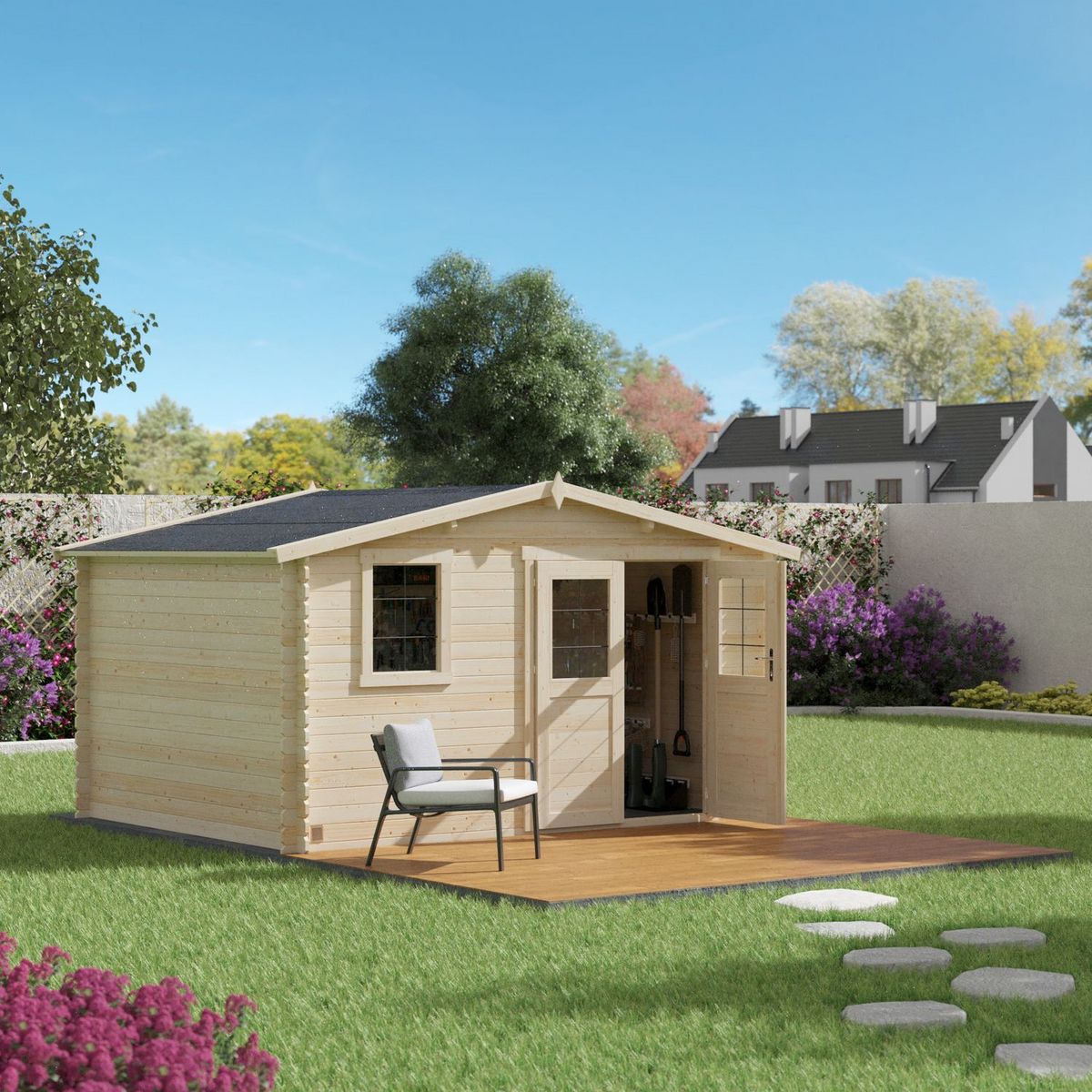 Forest Style Abri de jardin bois - 10,1m² - JUNO