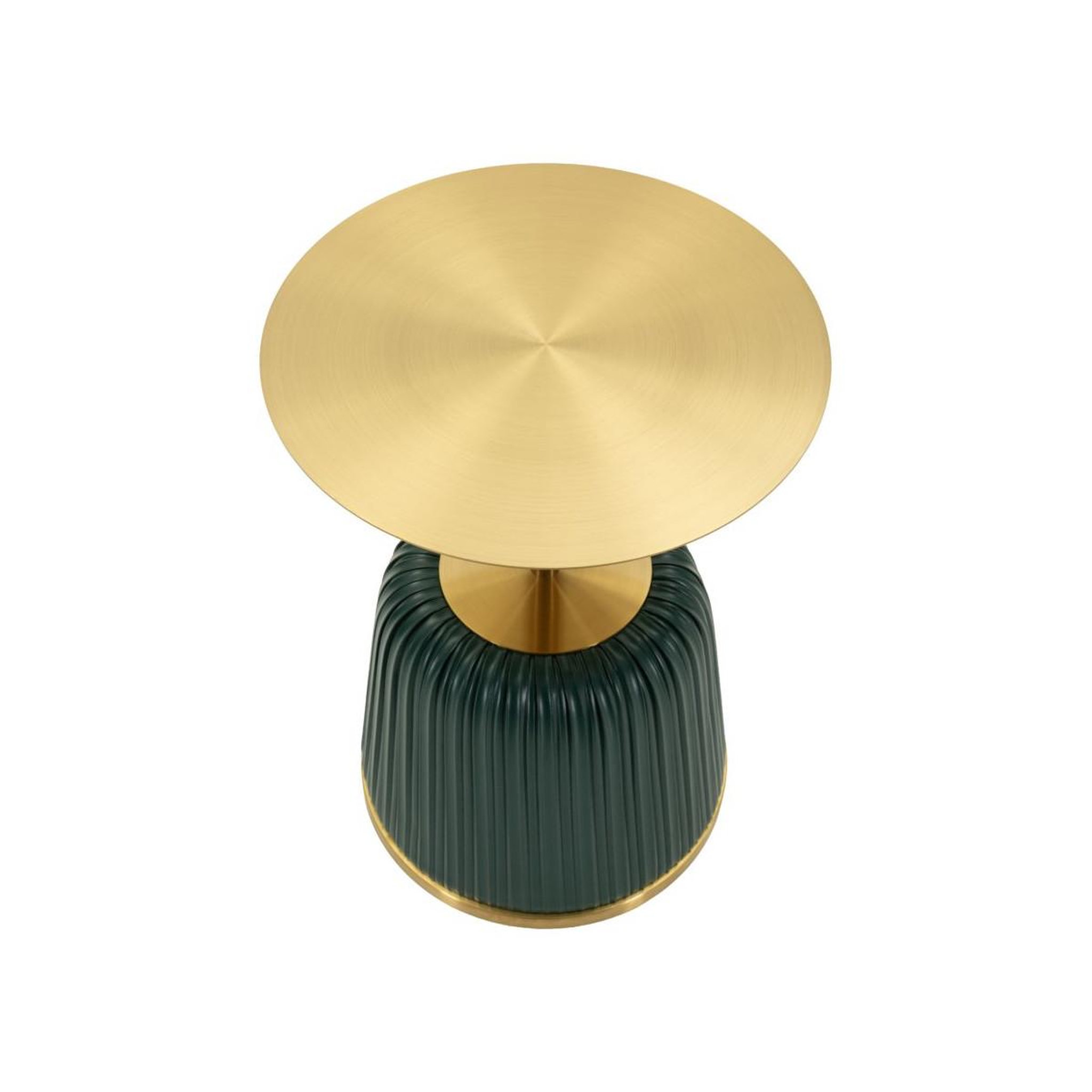 Voir la diapositive 2 : Paris Prix Table d'appoint design  egle  55cm vert & or