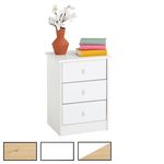 IDIMEX Table de chevet RONDO en pin massif. Coloris disponibles : Blanc