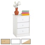 IDIMEX Table de chevet RONDO en pin massif. Coloris disponibles : Blanc
