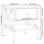 Voir la diapositive 6 : VIDAXL Tables de chevet 2 pcs chene fume 40x42x45 cm bois d'ingenierie