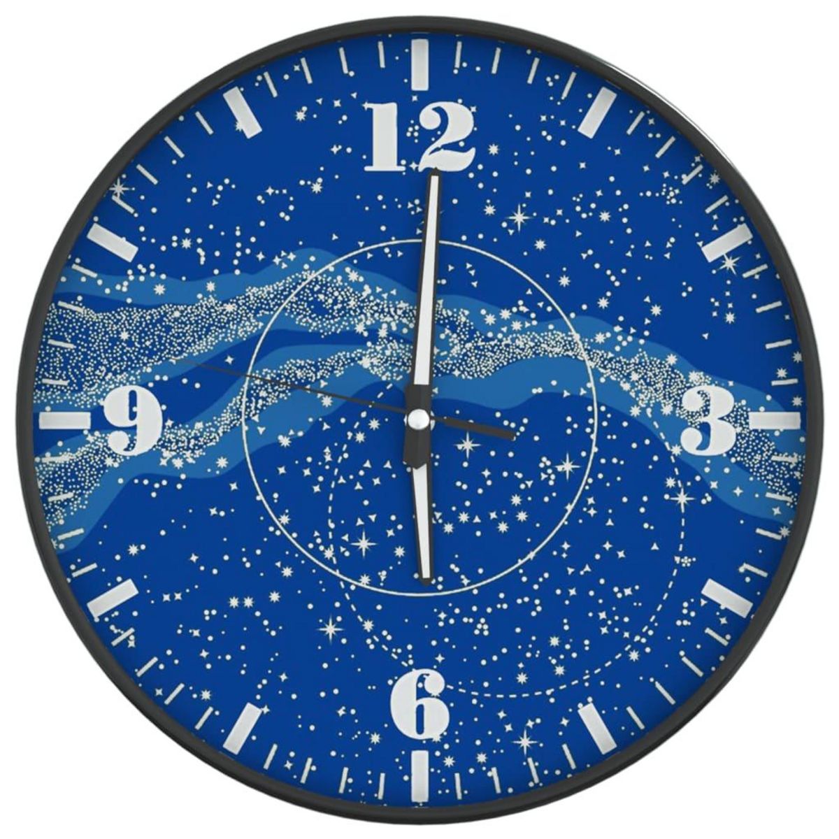 VIDAXL Horloge murale et echelles et aiguilles lumineuses bleu Ø30 cm