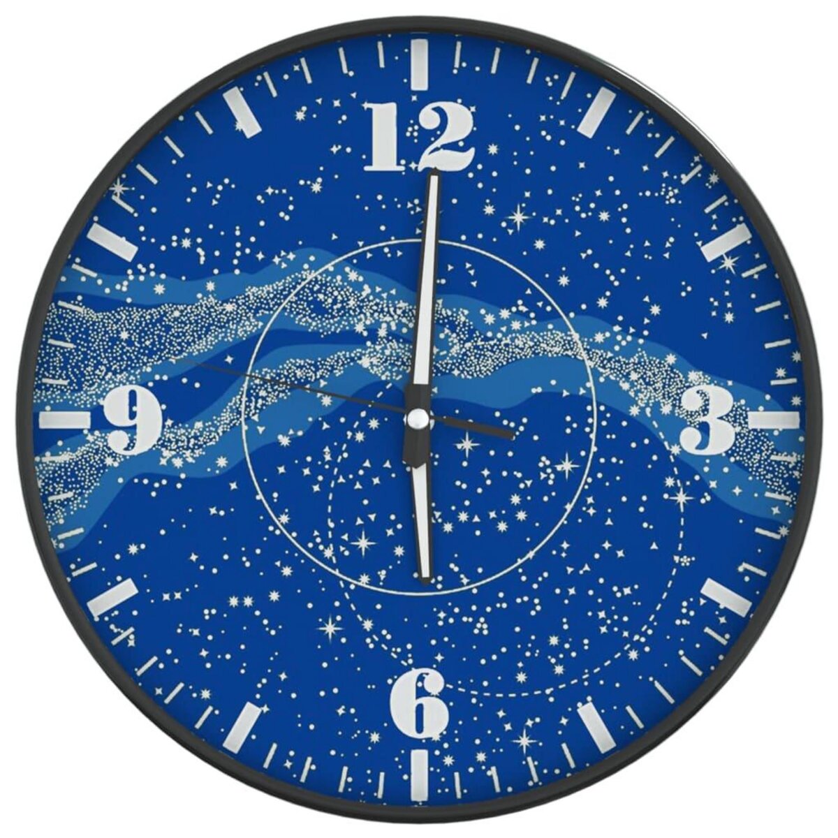 VIDAXL Horloge murale et echelles et aiguilles lumineuses bleu Ø30 cm