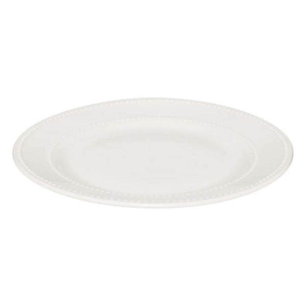 SECRET DE GOURMET Lot de 6 Assiettes Plates  Perle  27cm Blanc