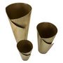 Voir la diapositive 3 : Paris Prix Lot de 3 Vases en Métal  Flosty  75cm Or