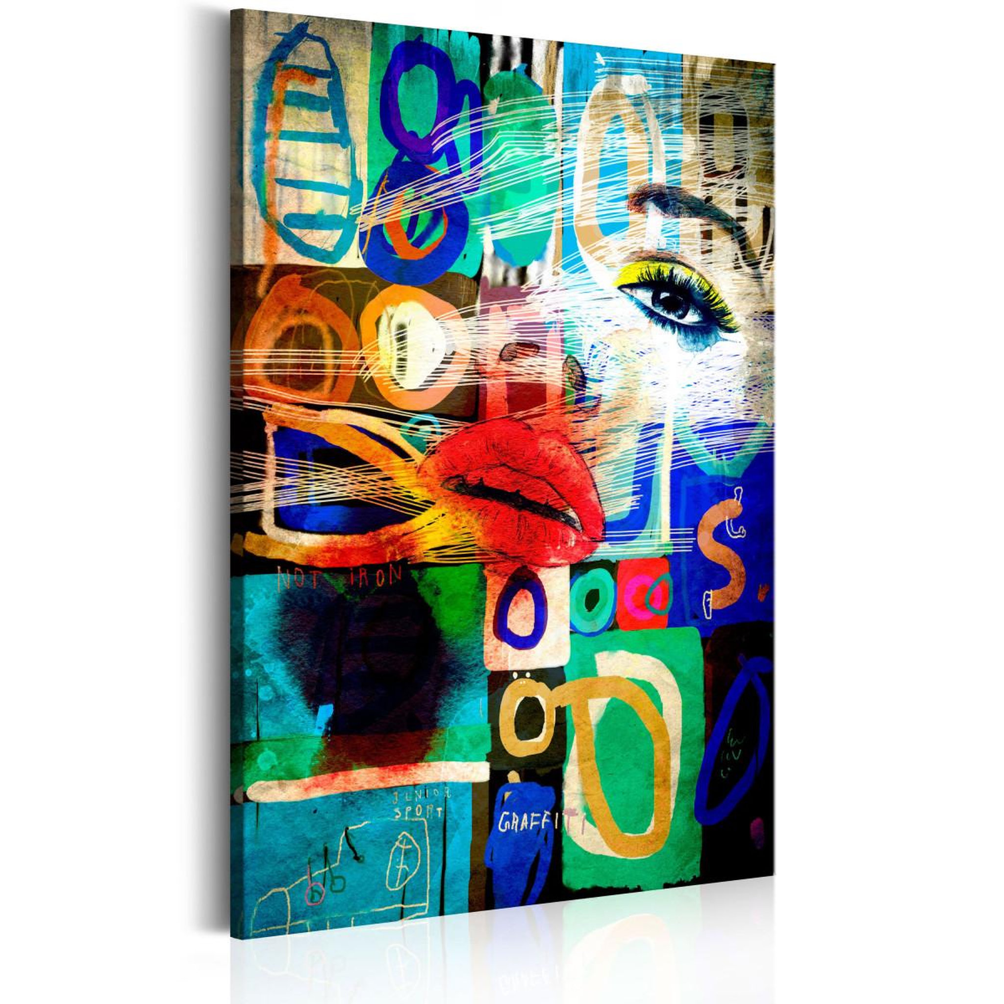 Paris Prix Tableau imprimé  baiser de la modernité. Coloris disponibles : Multicolore