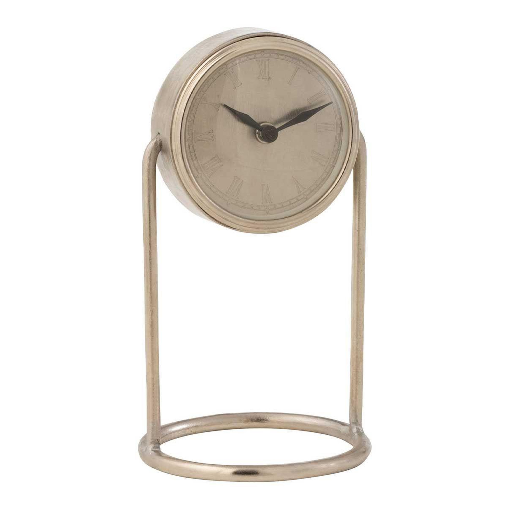 J-LINE Horloge à Poser en Métal  Rétro  36cm Argent