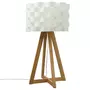ATMOSPHERA Lampe à Poser Bambou  Moki  55cm Blanc