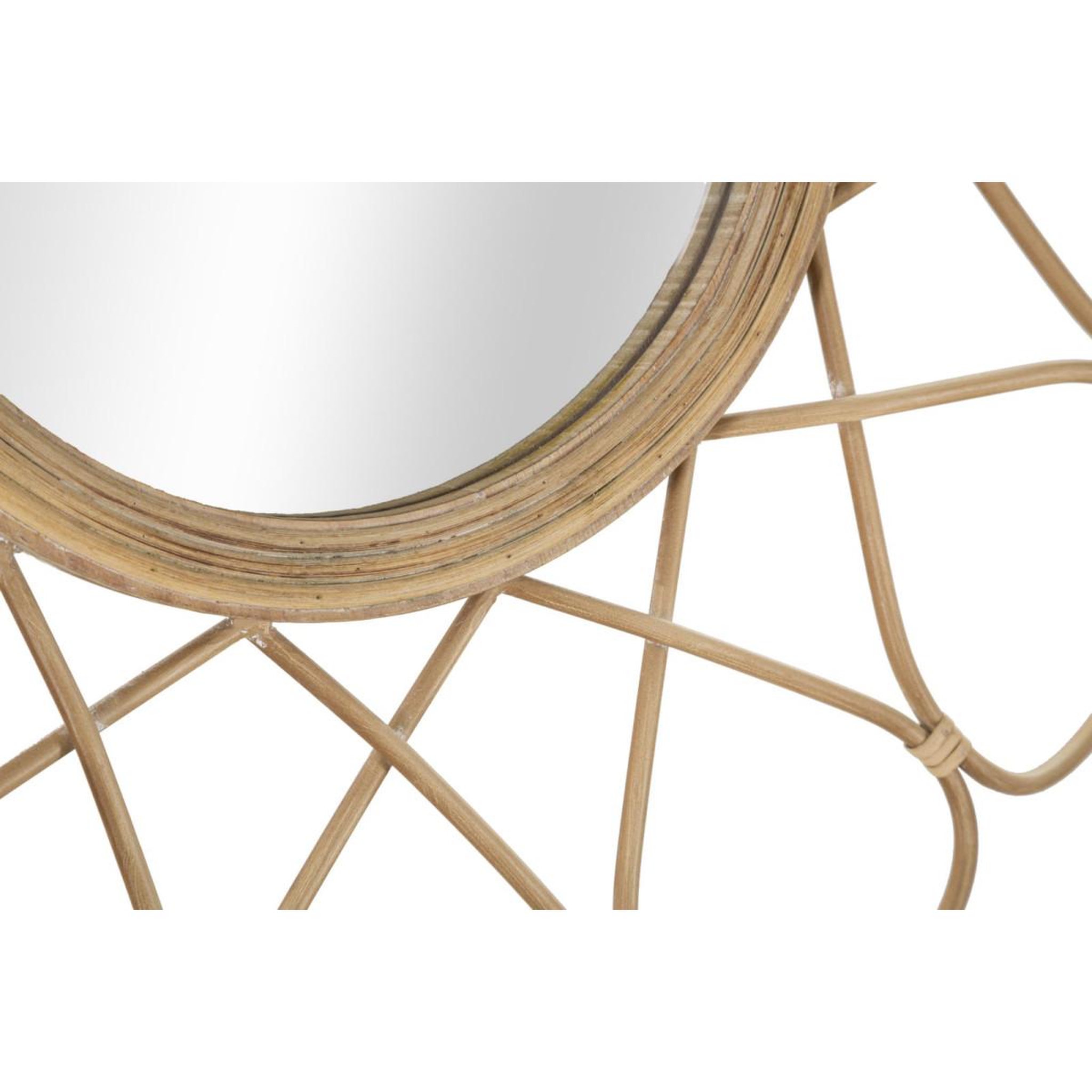 Voir la diapositive 2 : Paris Prix Miroir mural déco  almeria  65cm naturel
