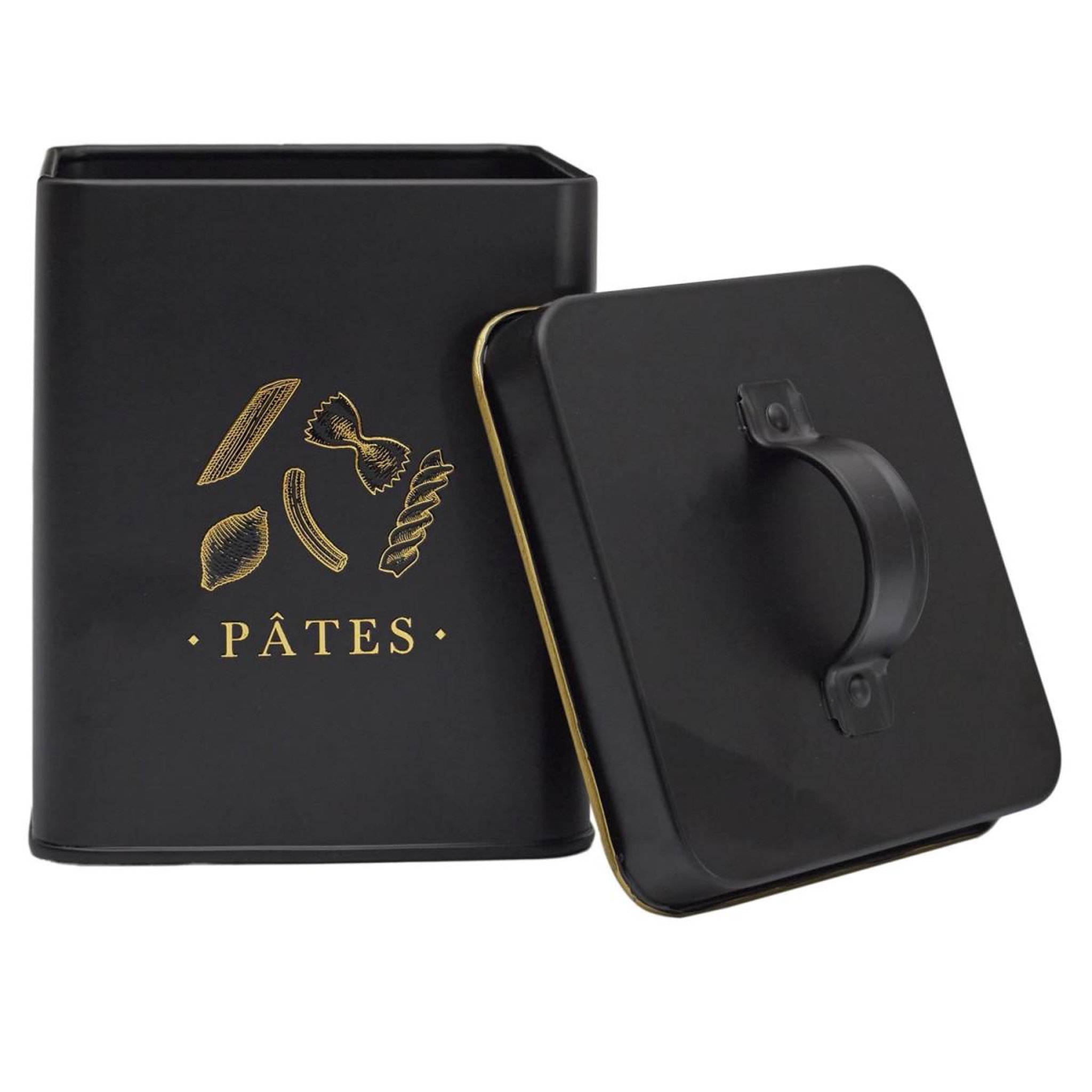 Voir la diapositive 3 : COOK CONCEPT Boîte à pâtes en métal  lounge  19cm noir