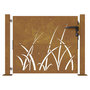 Voir la diapositive 4 : VIDAXL Portail de jardin 105x80 cm acier corten conception d'herbe