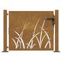 Voir la diapositive 4 : VIDAXL Portail de jardin 105x80 cm acier corten conception d'herbe