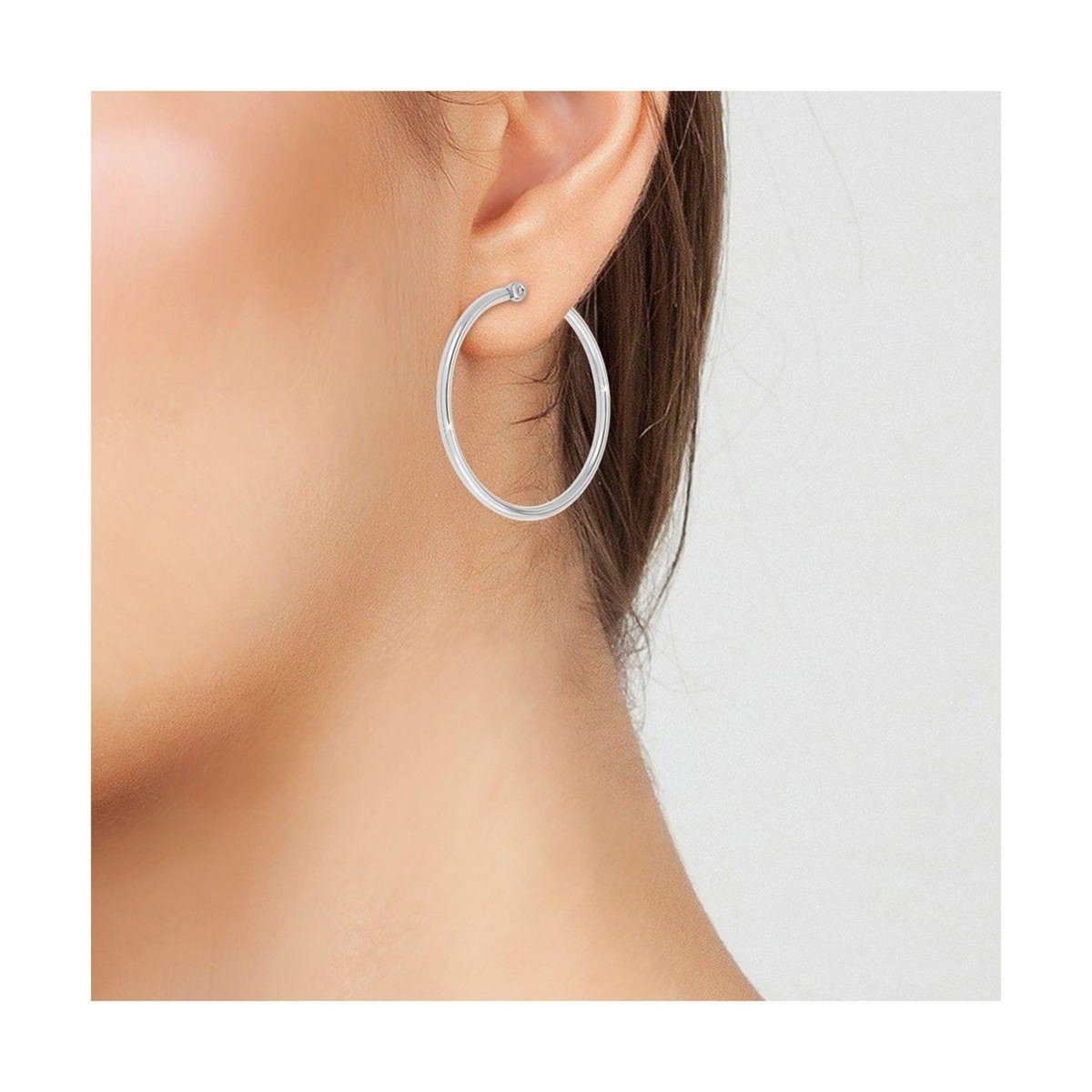 SC CRYSTAL Boucles d'oreilles créoles en acier inoxydable par SC Crystal