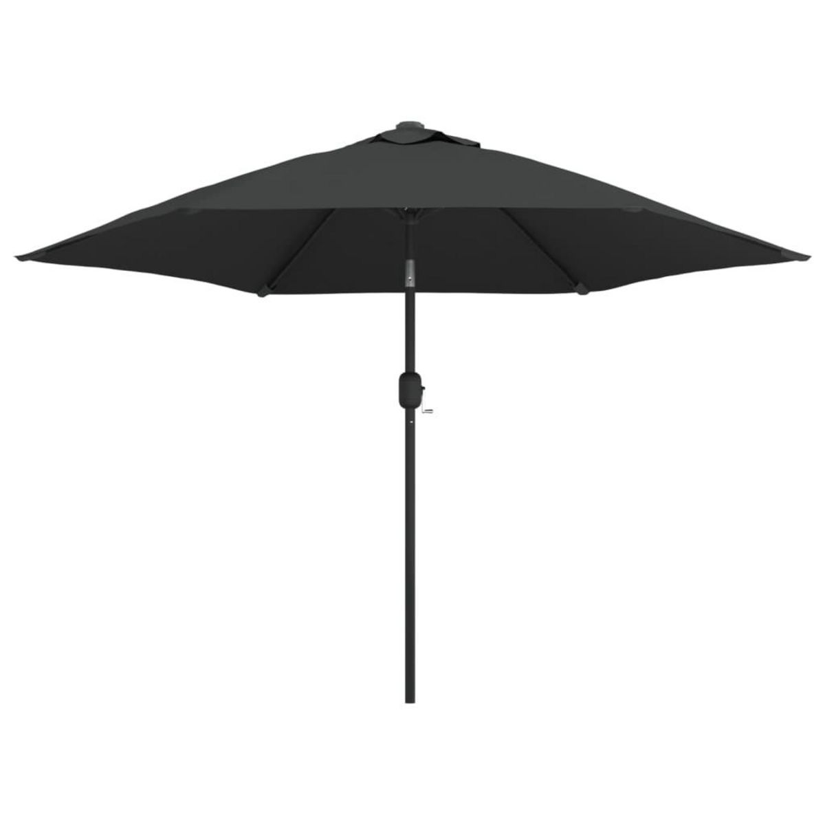 VIDAXL Parasol d'exterieur avec LED et mat en acier 300 cm Anthracite