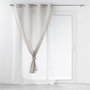 Voir la diapositive 1 : Paris Prix Rideau Voilage à Œillets  Duetto  140x240cm Gris & Blanc