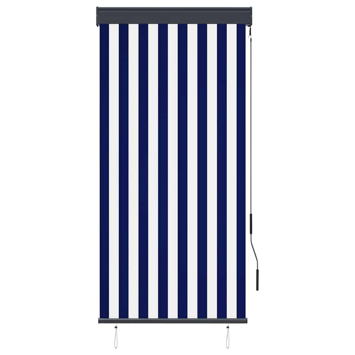 VIDAXL Store roulant d'exterieur 80x250 cm Bleu et blanc