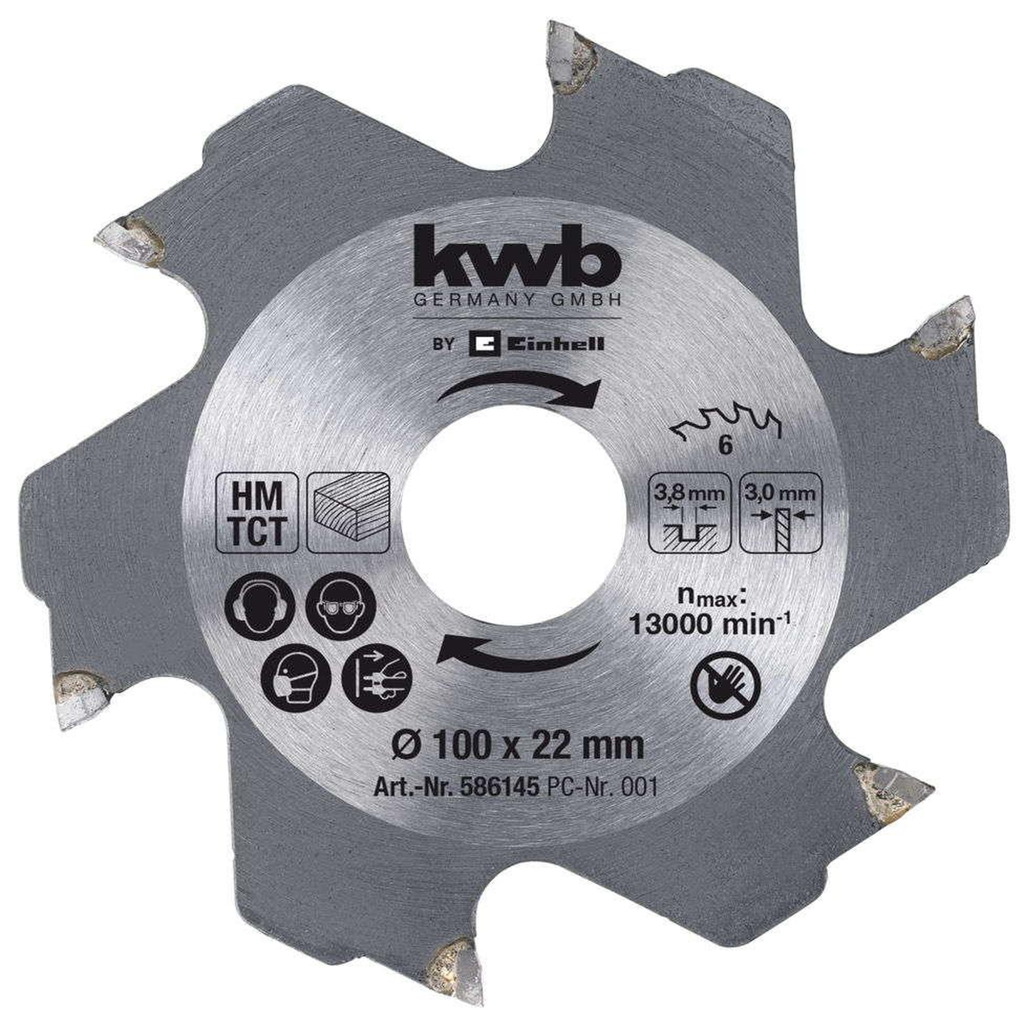 KWB Lame pour fraiseuse à lamelle 100x22x3,8 mm 6 dents