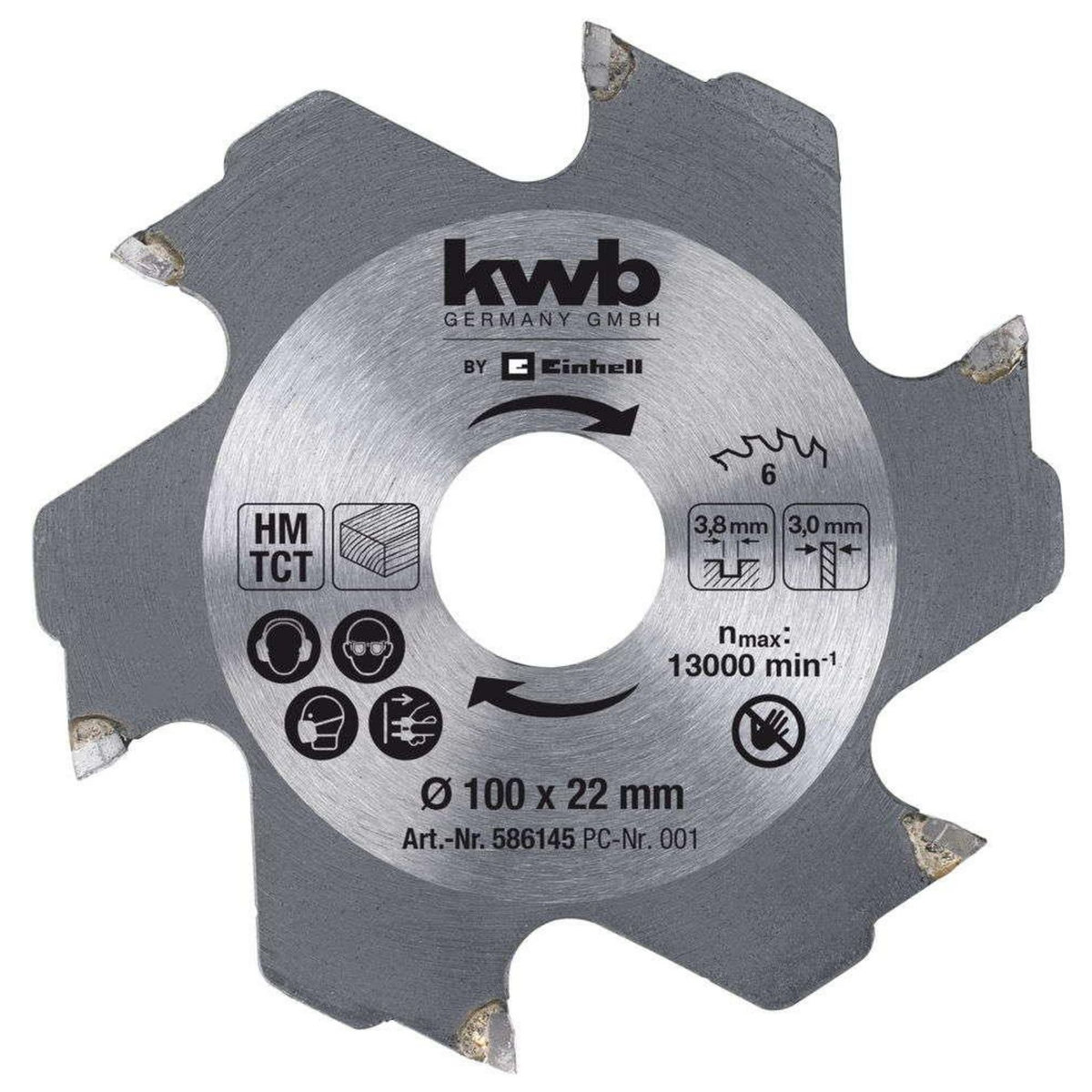KWB Lame pour fraiseuse à lamelle 100x22x3,8 mm 6 dents