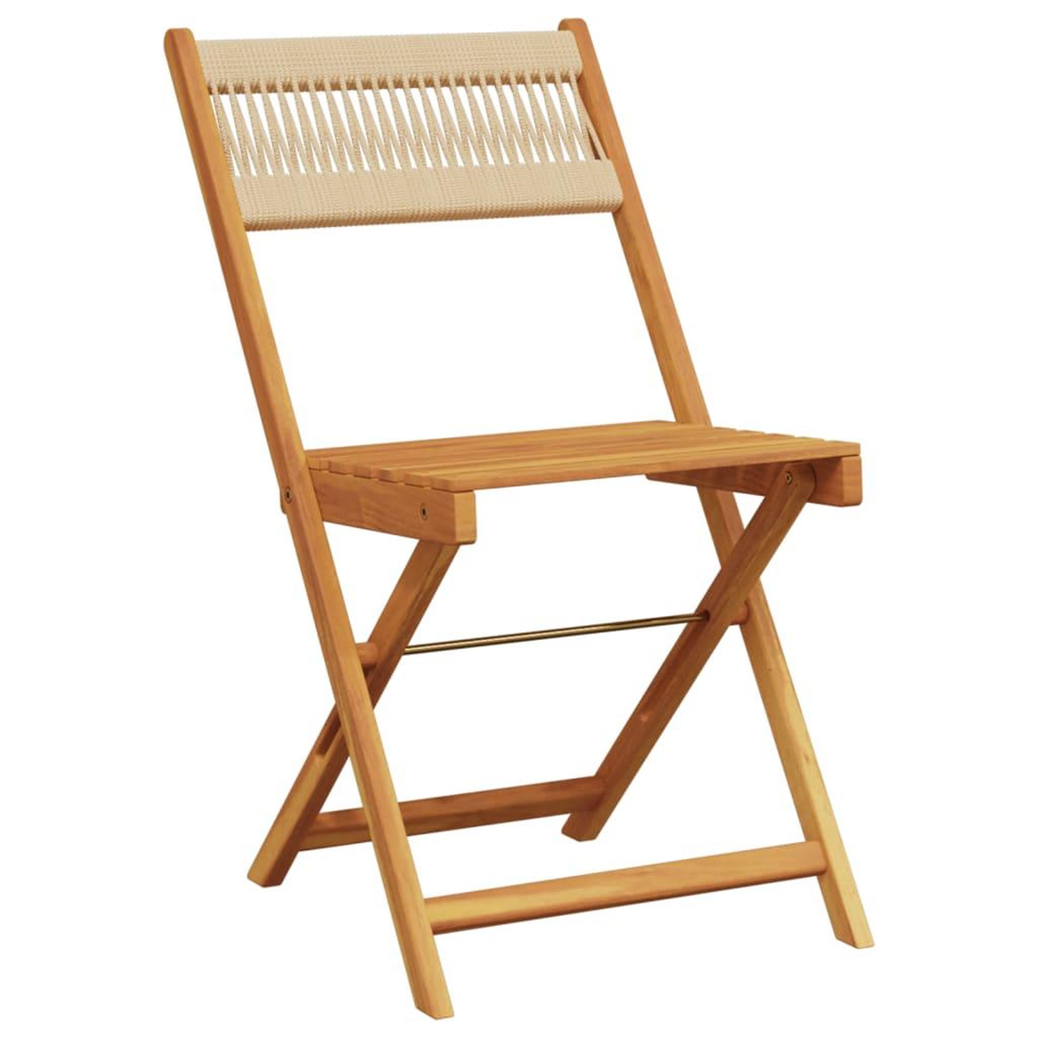 Voir la diapositive 5 : VIDAXL Ensemble de bistro 3 pcs beige polypropylene et bois massif