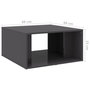 Voir la diapositive 6 : VIDAXL Tables basses 4 pcs gris brillant 33x33x33 cm bois d'ingenierie