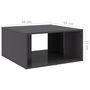 Voir la diapositive 6 : VIDAXL Tables basses 4 pcs gris brillant 33x33x33 cm bois d'ingenierie