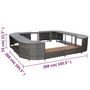 Voir la diapositive 6 : VIDAXL Cadre de spa carre gris 268x268x55 cm resine tressee