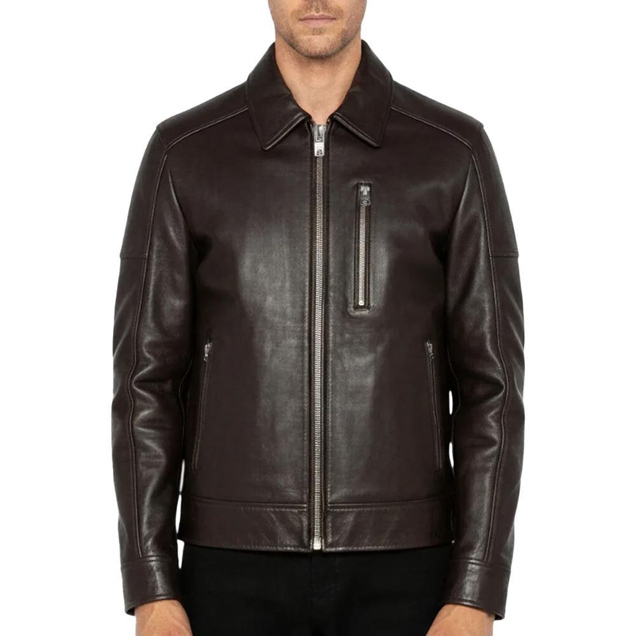 Voir la diapositive 2 : Schott Blouson marron homme schott lcadambro