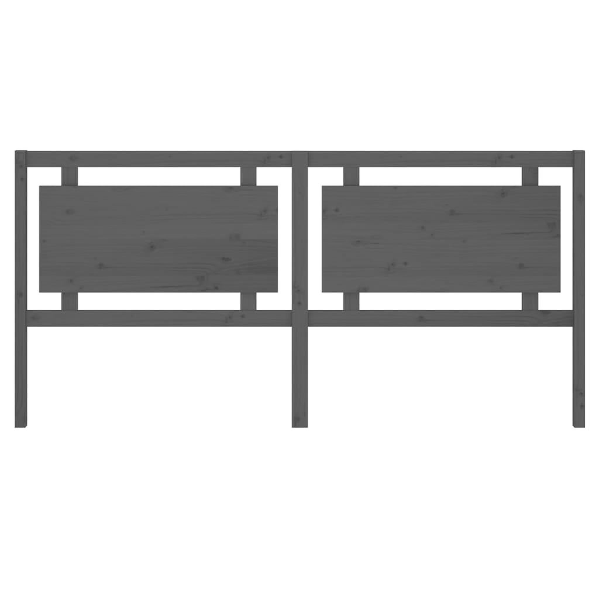 Voir la diapositive 4 : VIDAXL Tete de lit Gris 205,5x4x100 cm Bois massif de pin