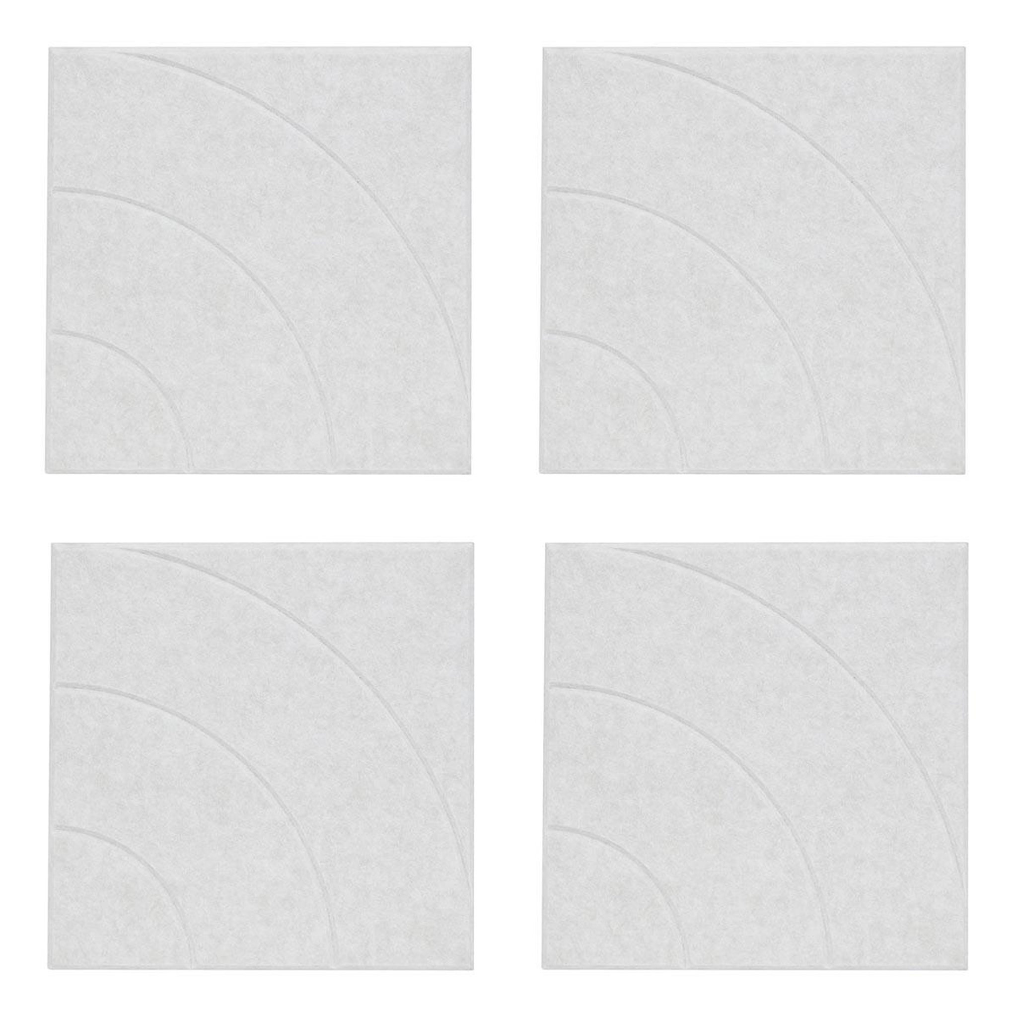 ATMOSPHERA Lot de 4 panneaux déco arche  feutrine  30x30cm gris